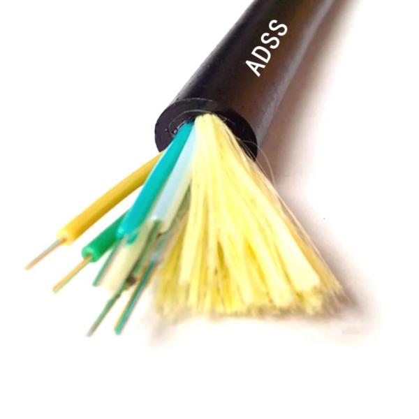 Cable à fibre optique ADSS 48 cœurs G652D mode unique pour 100m d'étendue