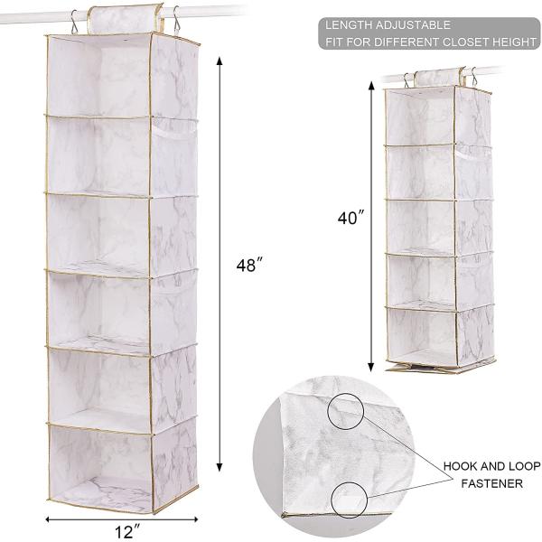 ДОСТИГАЕМОСТЬ мягко встала на сторону складные тары для хранения 6 полок