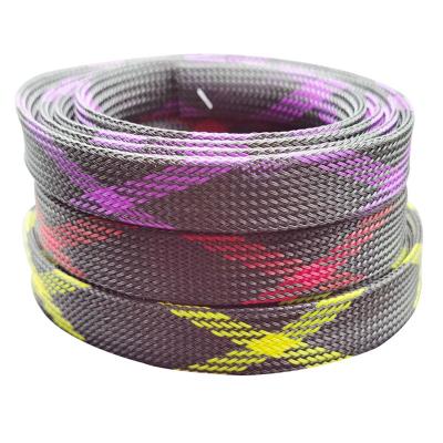 Modèle Manche tressée en nylon Manche de polyester extensible protégeant le fil électrique