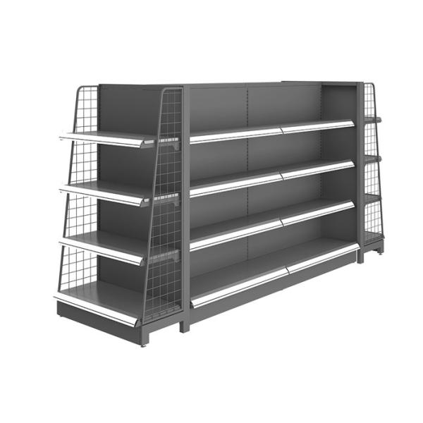 Heavy Duty Moveable Supermarket Gondola Shelving Space Saving