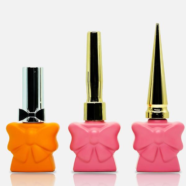 Pink 5ml 7ml 9ml Empty Nail Polish Container Plastic Cap Non Toxic