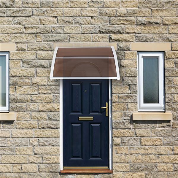 Anti - Aging PC Door Canopy Rain Cover Eaves Strong Impact Resistance