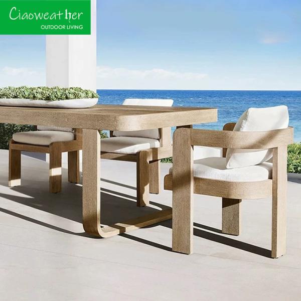 Outdoor Furniture Garden Sofa Set luxury teak sofa modern for Corner villa Hotel teakwood Patio