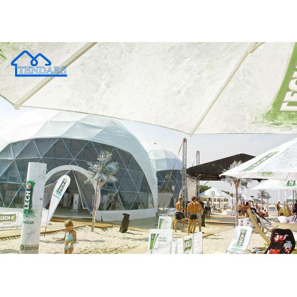 Clear Span 25m Dia Commercial Dome Tent Galvanized Steel PVC Cover for Garden Domes