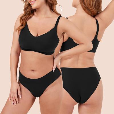 Seamless Bra Panty Women Underwear Custom Womens Female Sexy Knitted Thongs 1 Pc S-3XL