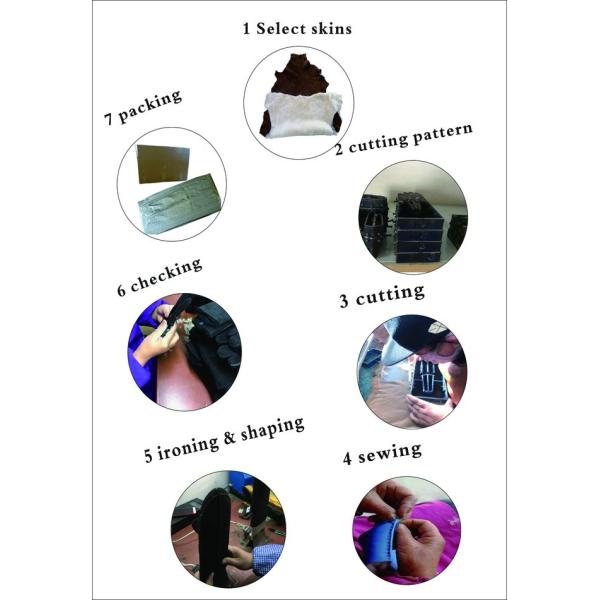 Promotion Men Plain Type Daily Life Usage Suede Machine Sewing Leather Gloves Winter