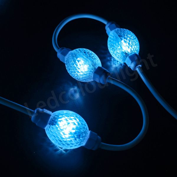 35mm Diameter DMX512 Controllable RGB LED Ball Light String with Custom Spacing