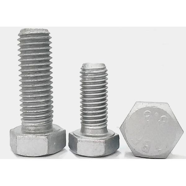 Hex Bolt Carbon Steel Grade 8.8 M12 1/2 Inch Zinc Plated High Strength Mechanical Applications