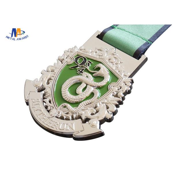 3D Design And Cut Out Custom Award Medals Color Filled With Heat Transfer Lanyard