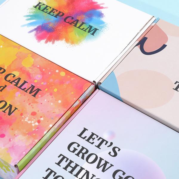 Custom Logo Colored Boxes Packaging Cardboard Printed Clothing Cosmetic Flat Mailer Box