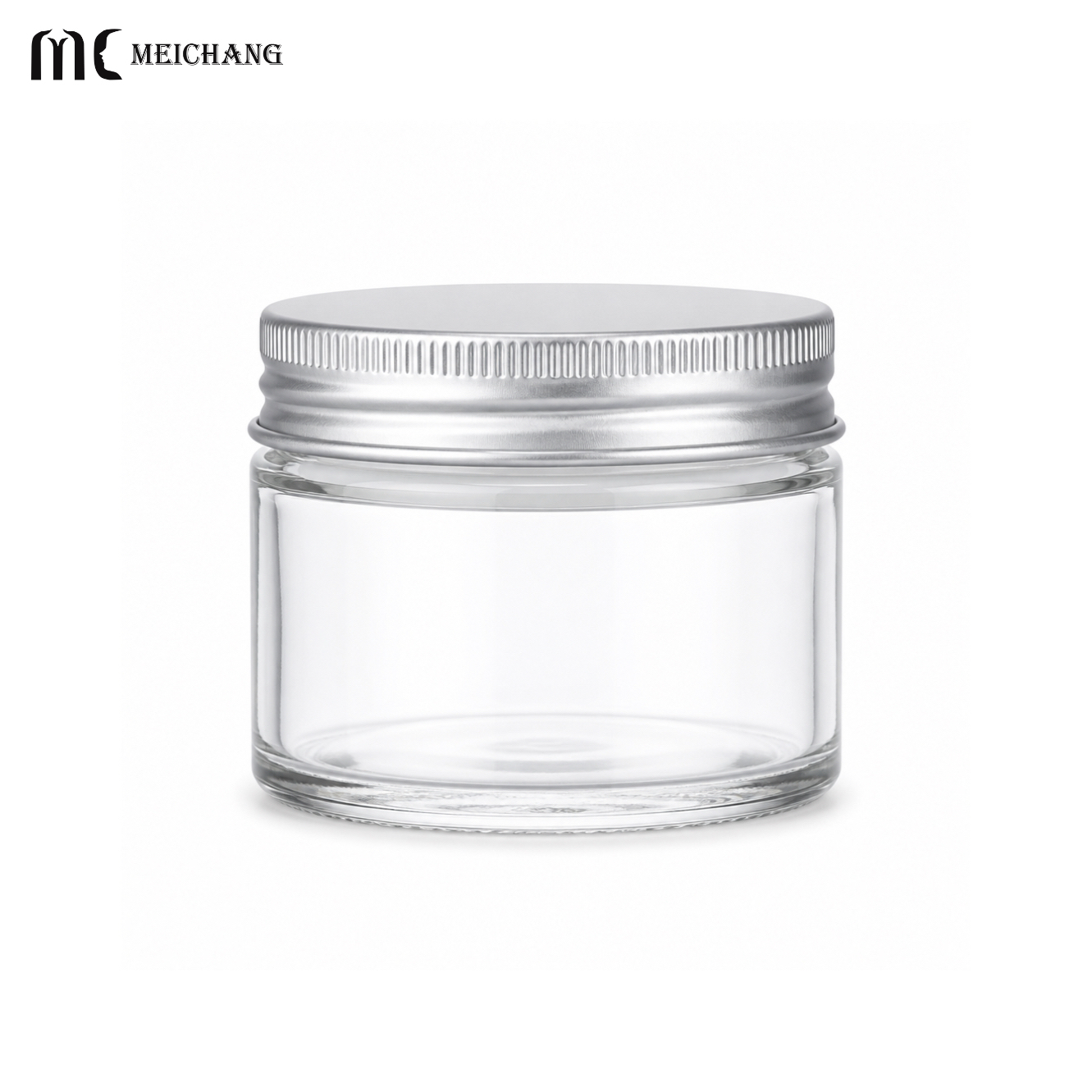 1oz/2oz/4oz/8oz/16oz Amber & Frosted Clear Glass Cosmetic Jar with Black/White Lid(MC-G-557)