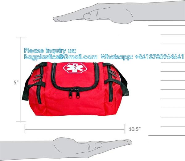 First Aid Bag Empty Trauma Medical Bag Emergency First Responder Bag Organizer EMS EMT Shoulder Carry Bag 13 X9 X7