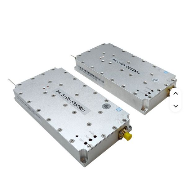 50W 6500-7200 MHz High-Power RF Amplifier Module with 24-28V and 132x53x17mm Size for Wireless & RF Applications