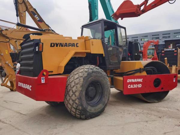 CA301D Secondhand Double Drum Vibratory Roller Earth Compactor Machine