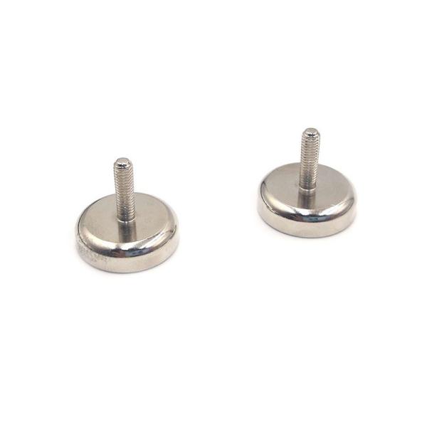 Small Neodymium Pot Magnet With Threaded Stem High Performance
