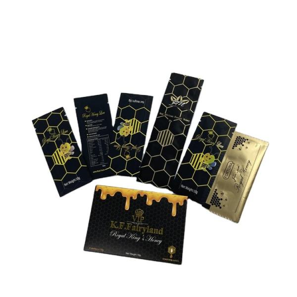 Пчела превращает в желе травяные мешки пластмассы меда упаковывая 100% естественное