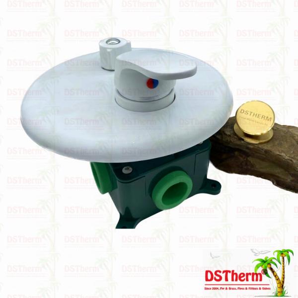 Клапан смесителя цвета клапана ливня смесителя клапана стопа PN25 пластиковый PPR скрытый белый