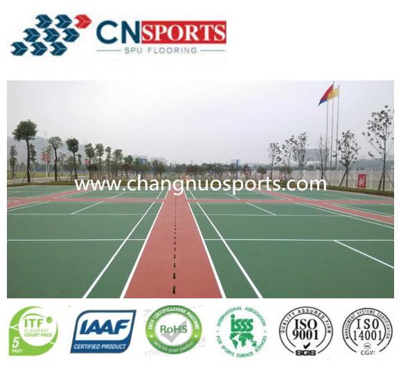 840% Elongation at Break Silicon PU Flooring With High Rebound for School