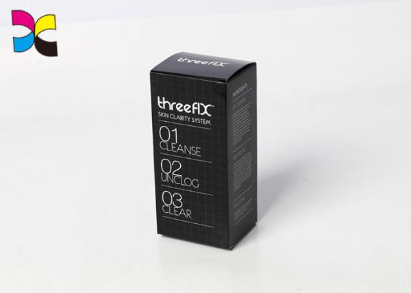 Black Matte Custom Printed Product Boxes , Oil Liquid Bottle Custom Boxes With Logo