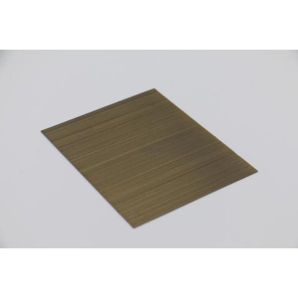 304 316 Brushed Bronze Antique Stainless Steel Sheet Wall Decoration 2mm Thickness