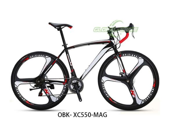 Unisex Steel Frame Road Riding Bike com travagem de disco Shimano 21 velocidade