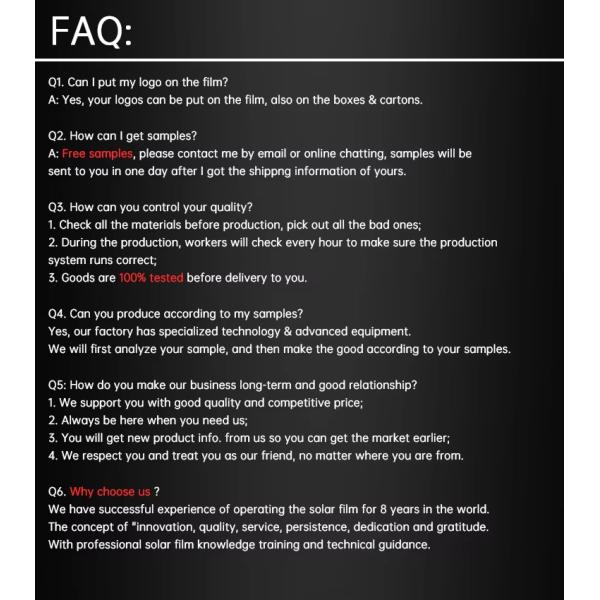 Высокая четкость 1,52*30 м высокотеплоизоляционная нанокерамическая пленка для автомобильных окон