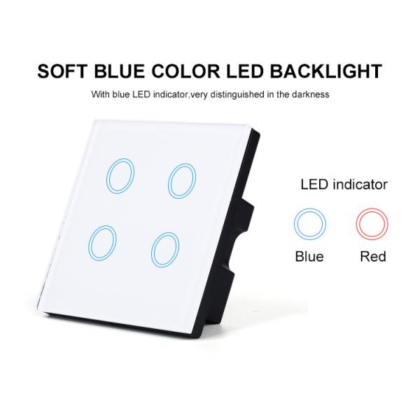 4 Gang Smart Light Switch Uk Smart Touch Wall Switch With Google&Alexa