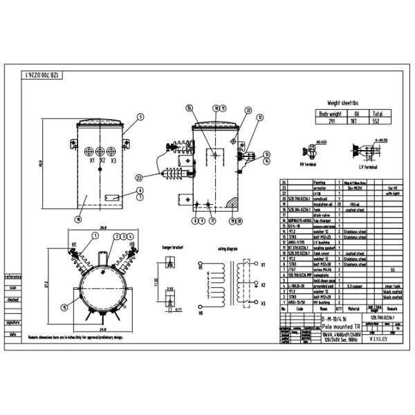 10Kva Polar de energía de fase única Transformador montado con aceite sumergido 100Hz 4160V Fabricantes