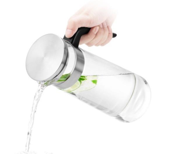 Drinkware Glass Water Pitcher Pots Kettles 2 Litre Glass Jug With Strainer
