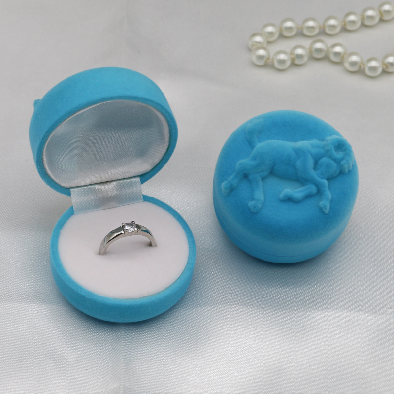 Necklace Earrings Ring Custom Velvet Jewelry Packaging Gift Box With Hinge Closure