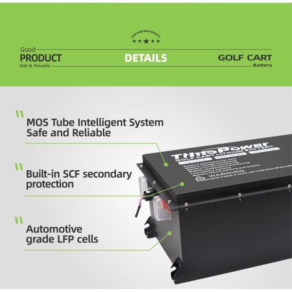 48V Electric Buggy 165Ah Lithium Ion Battery With BMS