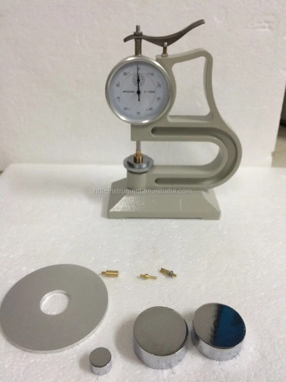 LP-10-C Rubber Thickness Gauge 0-10mm 0.01mm Resolution for Plastic Rubber
