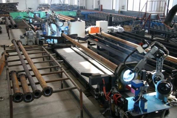 Wind Tower Productions Line Welding Rotator for Tower Growing Up Wheels Center Micro adjusted by Hydraulic Cylinder