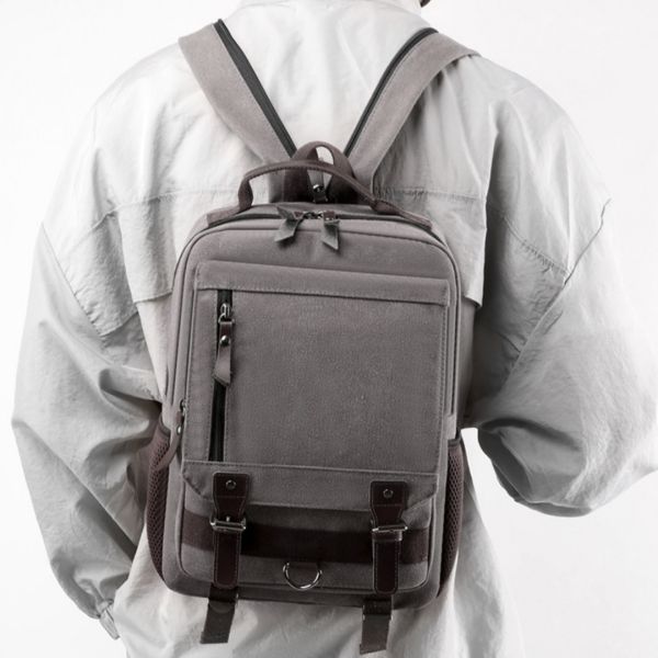 Colefa Double to Single Shoulder Manufacturer Canvas Youth Chest Bag Daypack Commuting Unique Style Multi-compartment Backpack