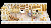 180 mètres carrés terrain de jeu intérieur interactif pour enfants trou de balle intérieur avec toboggan