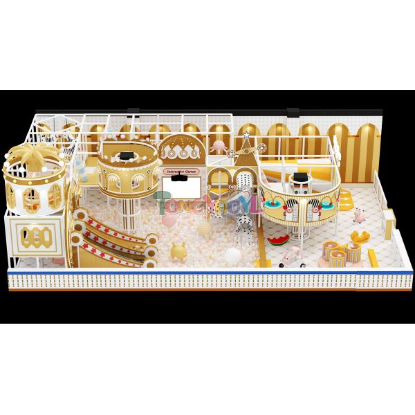 180 Squares Indoor Playground Equipment Yellow Commercial Indoor Play Equipment Entertainment