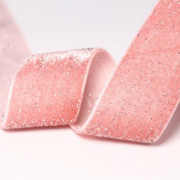 Shinny Glitter Silver Gold Velvet Ribbon 10mm-38mm Luxo Velvet Ribbon