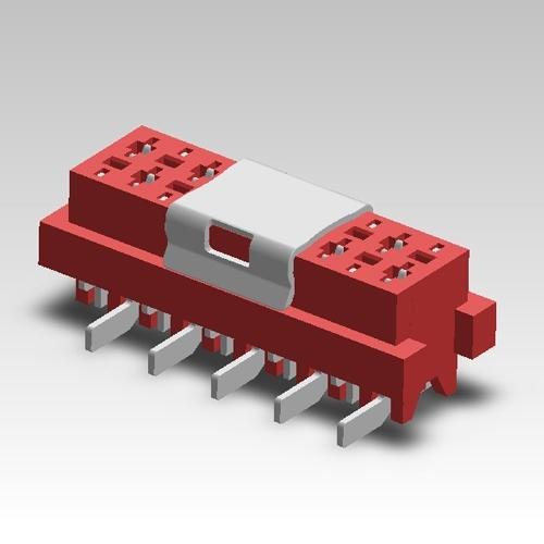 PBT PA46 1.27mm Pitch SMT Female Connector With Cap Reel Packing