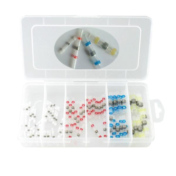 75pcs Electrical Heat Shrink Shrinkable Solder Seals Butt Splice Connector Terminals Kit