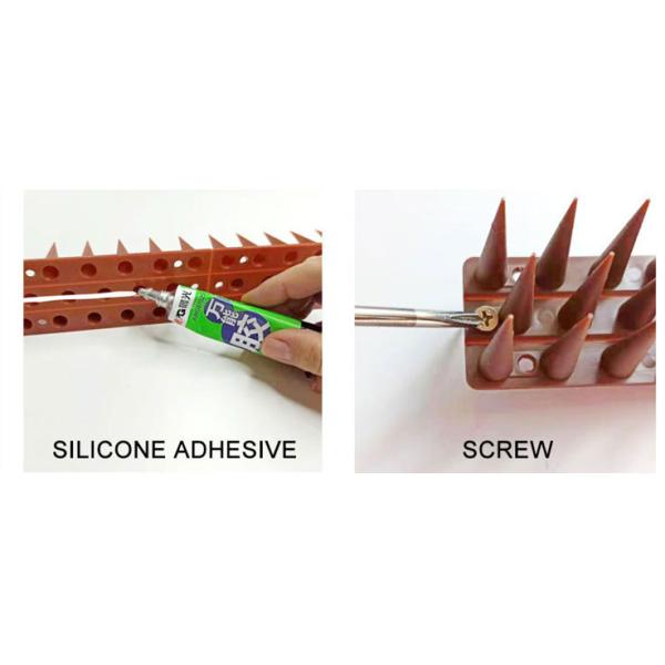 Fácil de instalar Control de plagas Las espinas de las aves en plástico