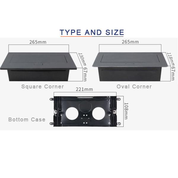 Multi-Functional Power Socket for Office Desk Zinc Alloy Hidden Pop-Up Table Outlet EU Plug Compatible US/AU
