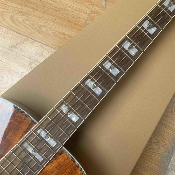 Custom Guilds 43 Inches Jumbo KOA Wood F50 Vintage Acoustic Guitar Gloss Finished Guild Electric Guitar