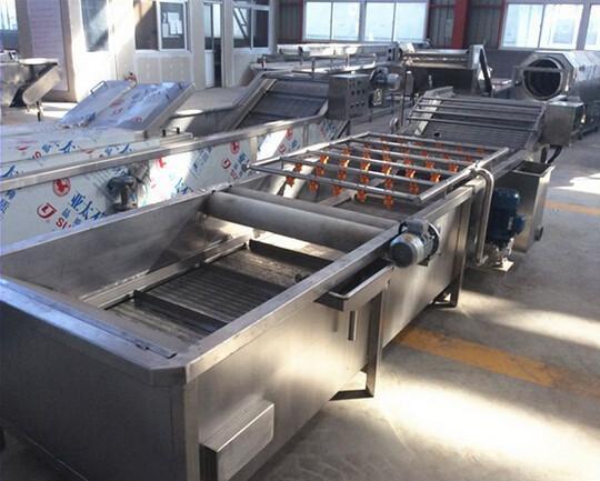 High Pressure Air Bubble Vegetable Wash Line , Fruit And Vegetable Washer Machine