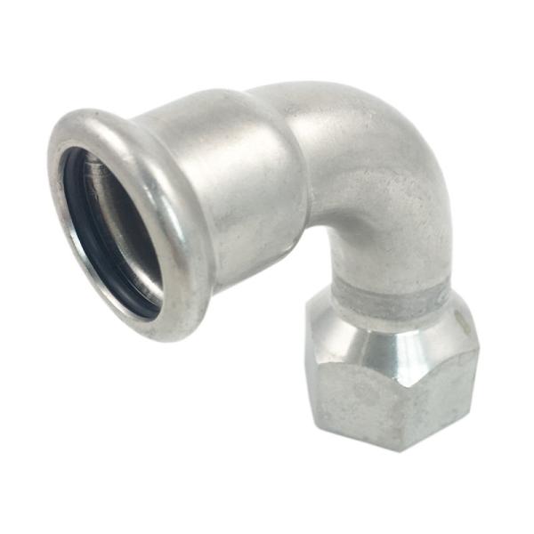 90 Degree 304 316L BSPT Female Threaded Elbow