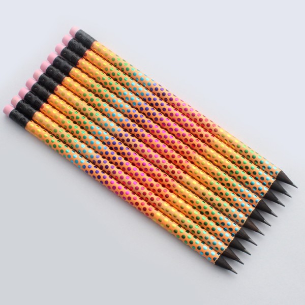 presharpen black soft wood hb pencil 10pcs neon graphgite pencil custom with eraser