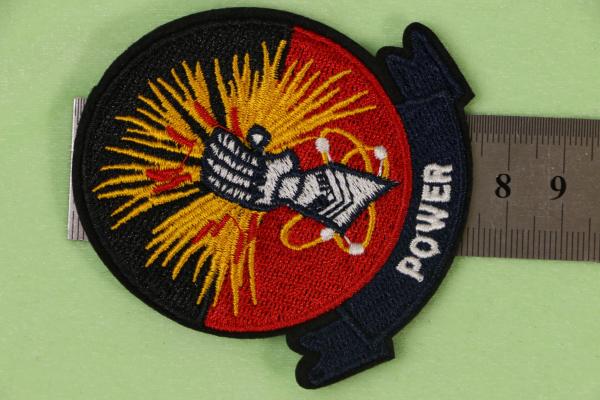 7.5x7cm Embroidered Fabric Cloth 3D Patch POWER Typeface
