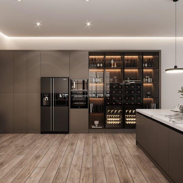 Luxury Island Solid Surface Plywood Storage Kitchen Unit Set With Modern Corner Cabinet Wall Kitchen Cabinet