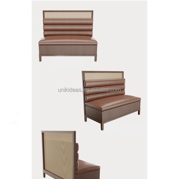 Hot Sale Custom Cafe Restaurant Furniture Table and Chair Set  Solid Wood Rattan Commercial Factory Direct