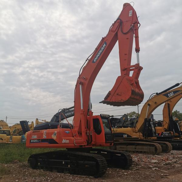 218KW Doosan DH420-7 DH420 DH420LC-7 Used Excavator Crawler 42Ton Heavy Duty Engineering Machinery