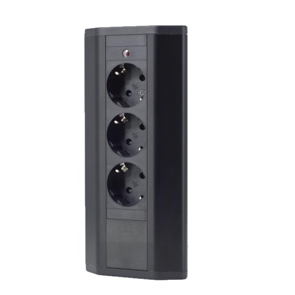 OEM/ODM Corner power socket EU Electric Power socket with 3 AC power outlet suitable for office/ desktop/ tabletop/Kitch